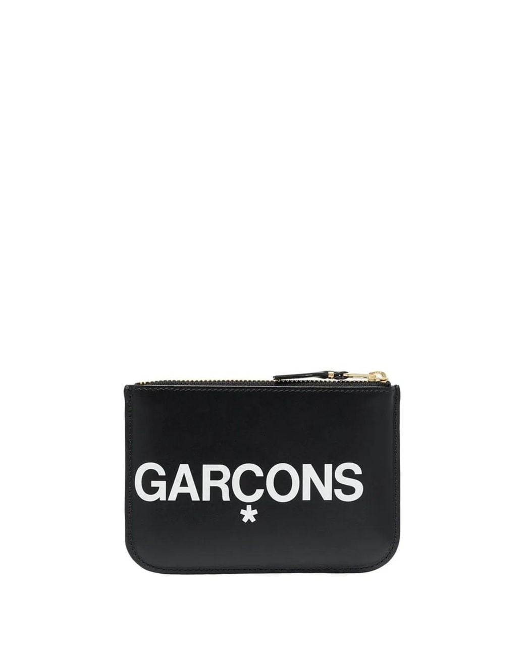 Comme des Garçons Black Wallet Logo Detail Leather Pouch for men
