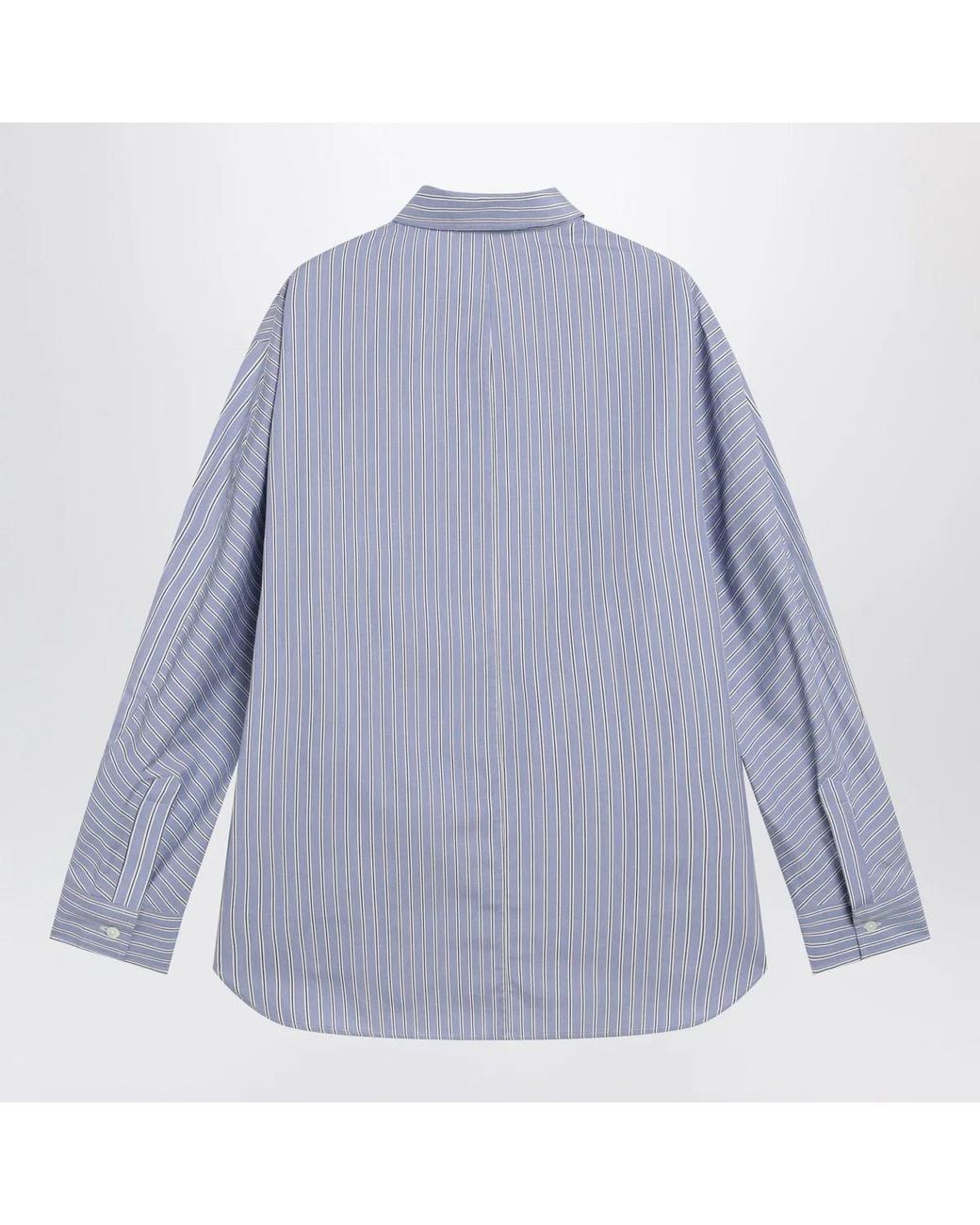 Givenchy Blue Striped Poplin Shirt for men