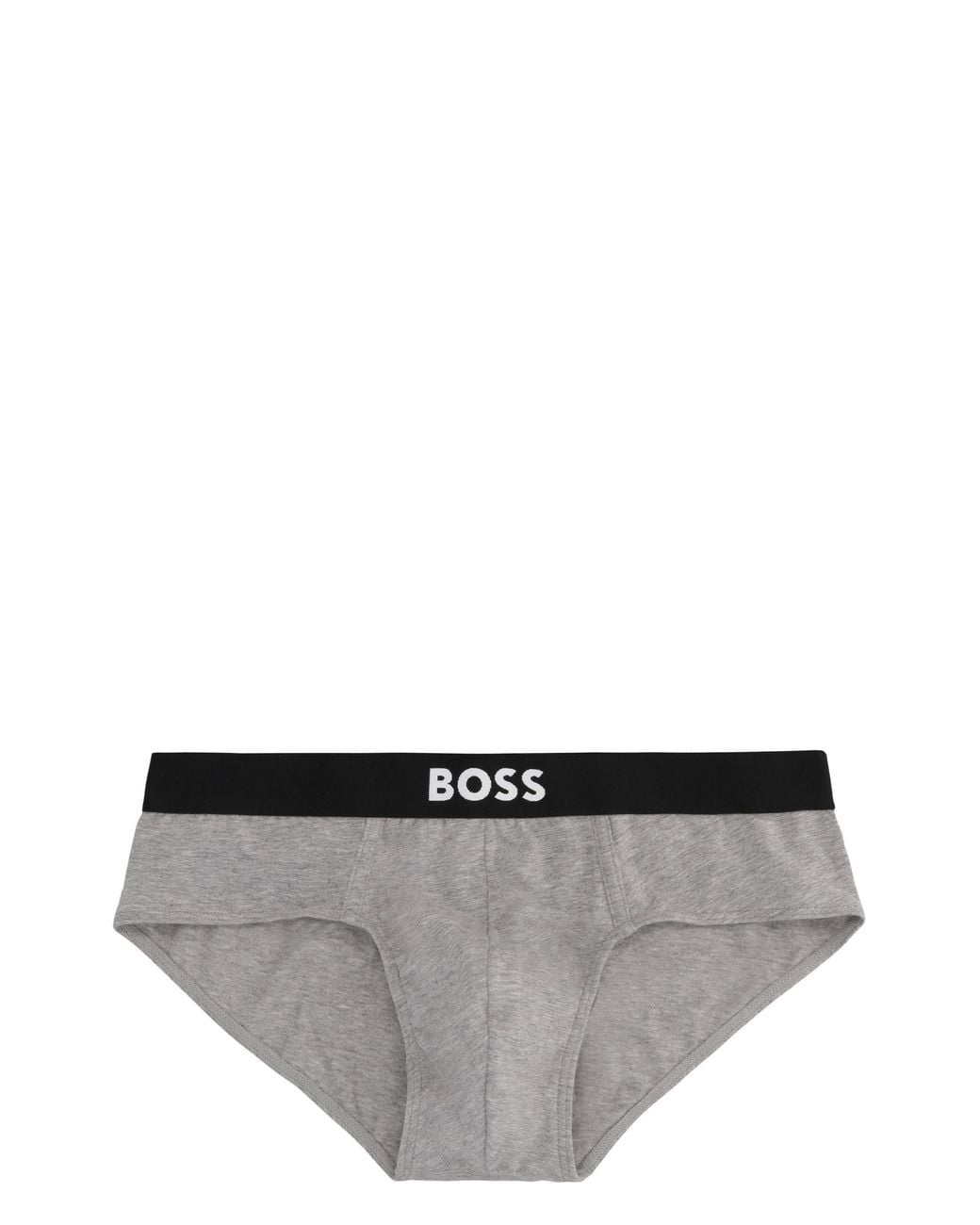 Boss Black Set Of Three Cotton Briefs With Logoed Elastic Band for men