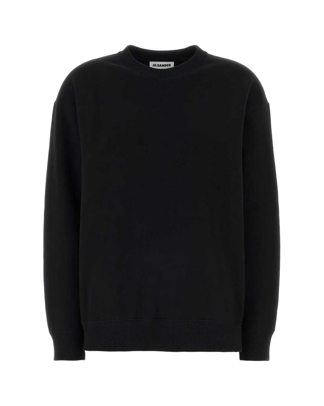 Jil Sander Black Cotton Sweatshirt