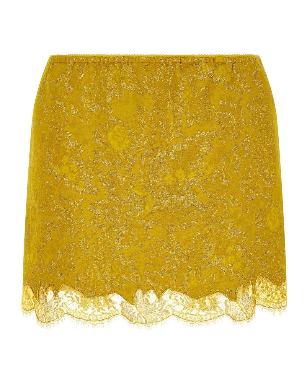 Saint Laurent Yellow 'Barocca' Skirt