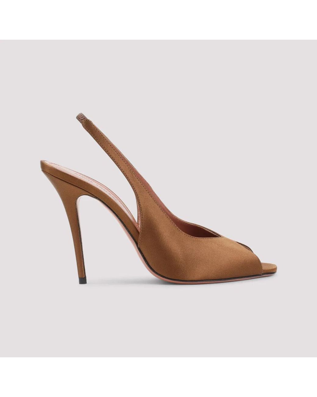 AMINA MUADDI Brown Kistina 105 Sling Mules