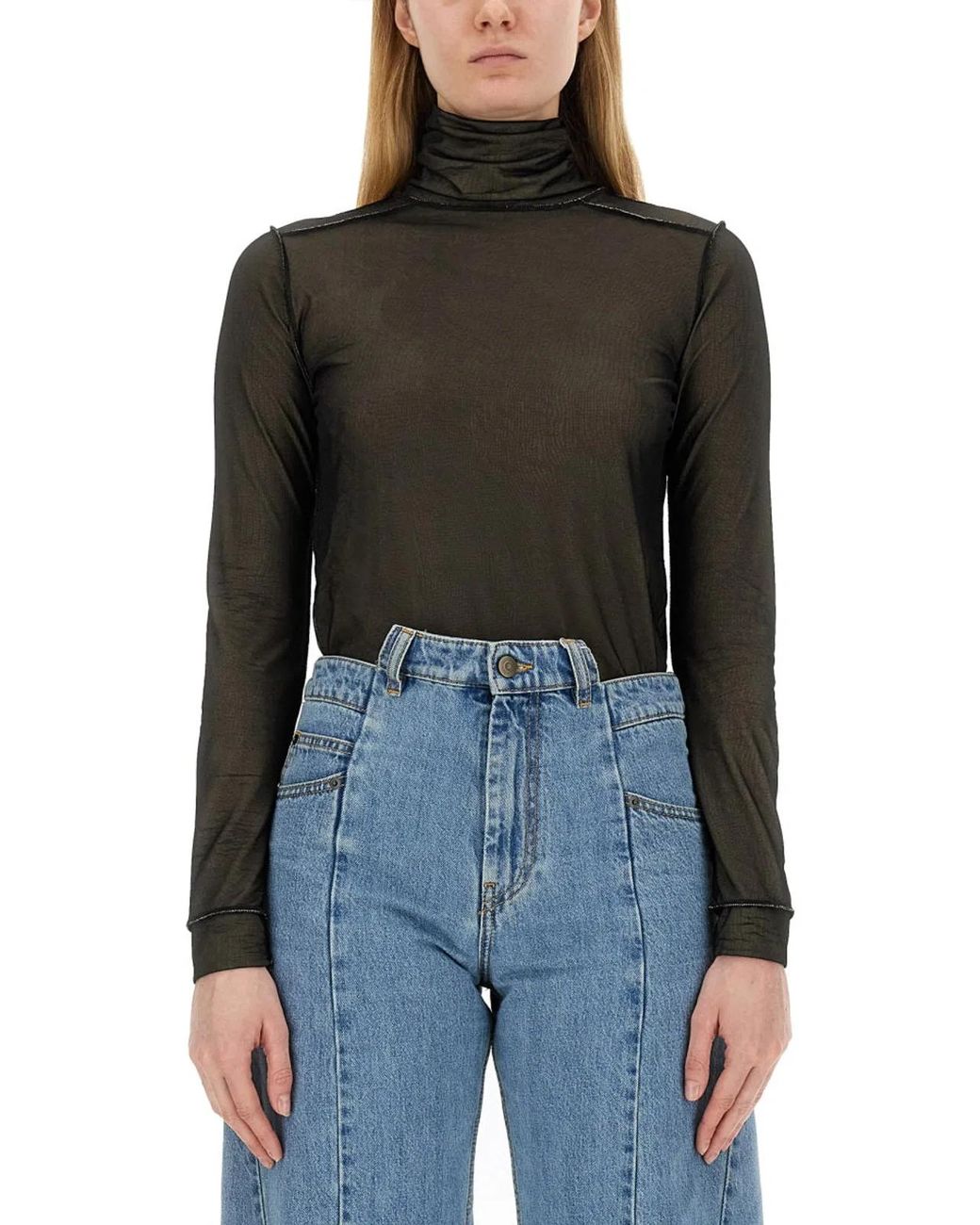 Maison Margiela Black Turtleneck Bodysuit