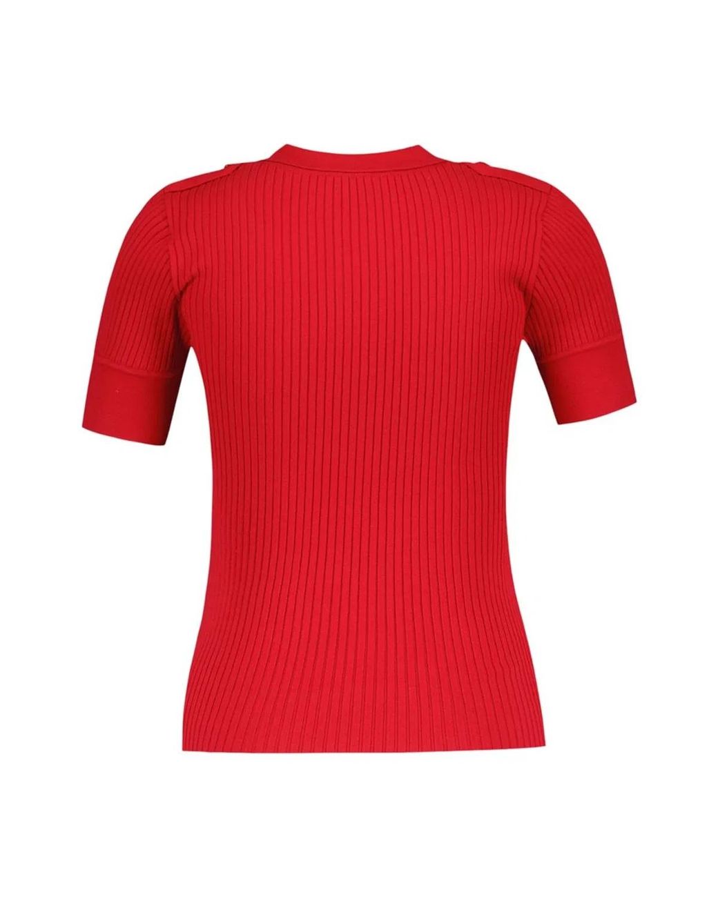 Courreges Red Courregès Ss Polo Sweater