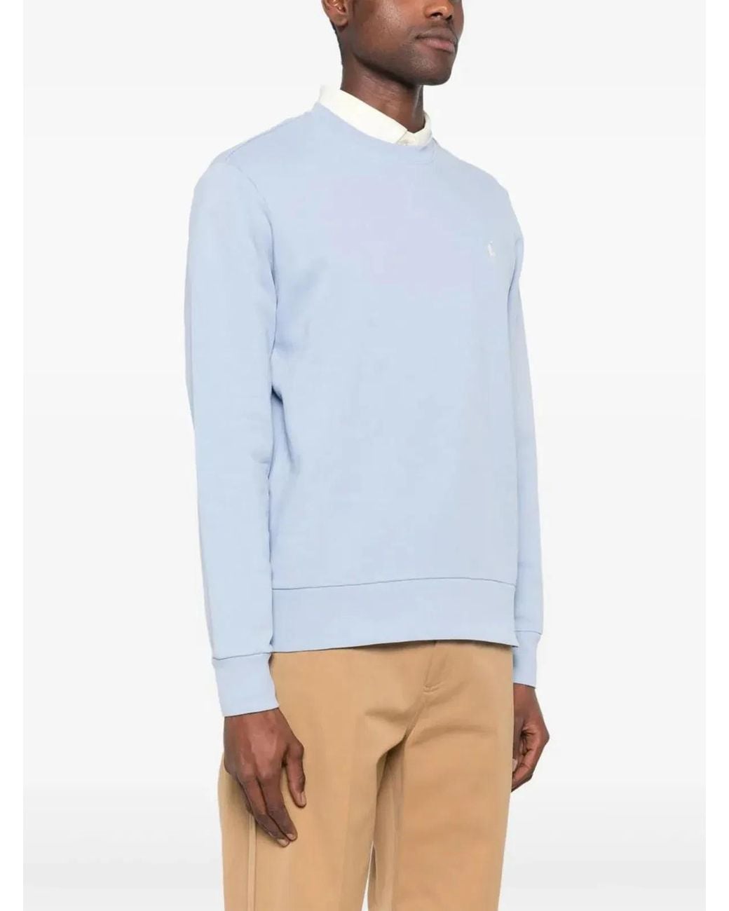 Polo Ralph Lauren Blue Crewneck Sweatshirt With Logo for men