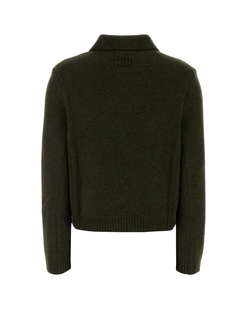 Miu Miu Green Bottle Wool Cardigan