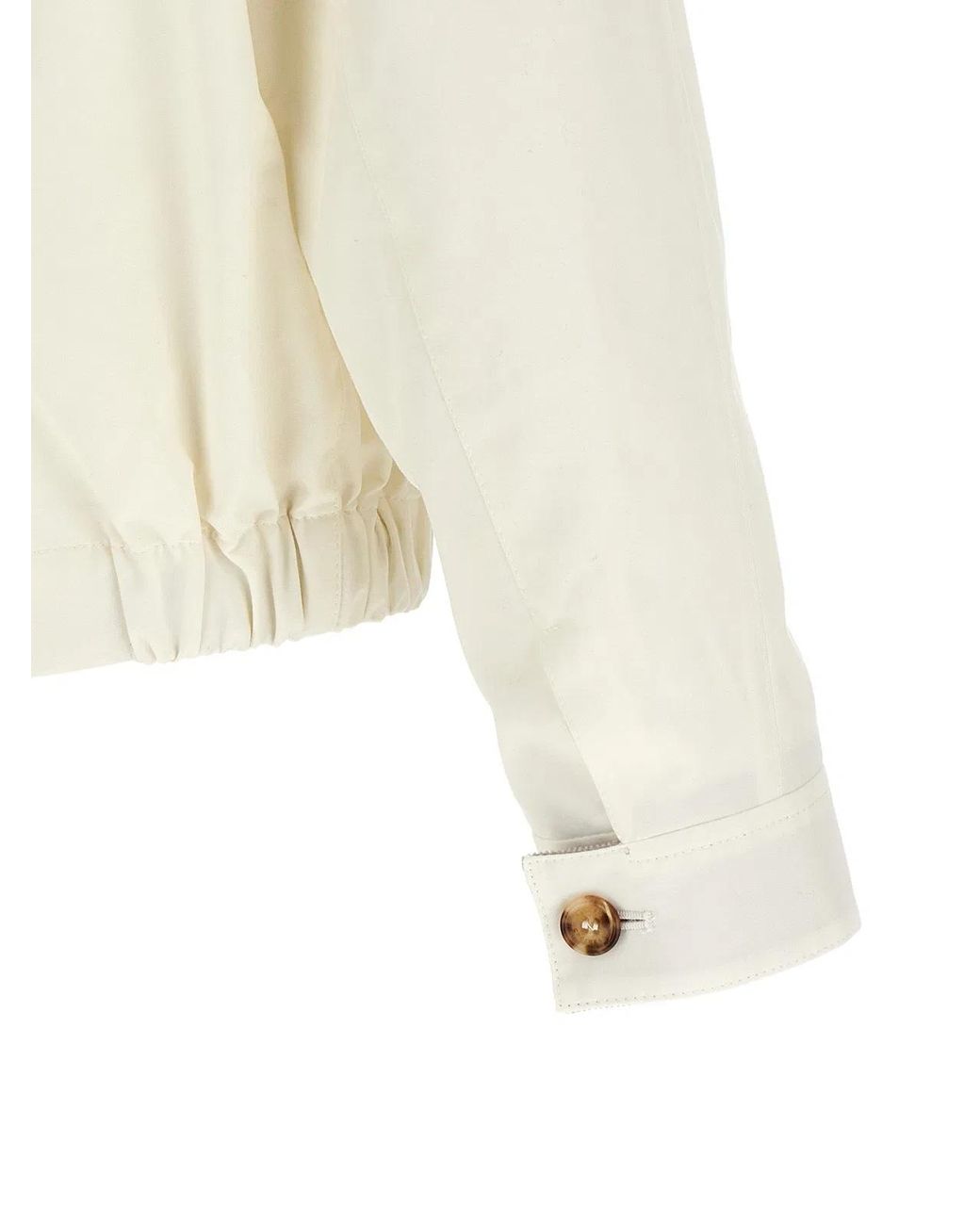 Brunello Cucinelli White Cotton Full-Length Jacket Clothing for men