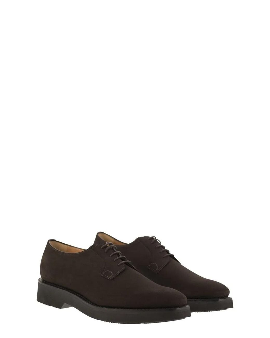 Church's Black Suede Calfskin Derby for men