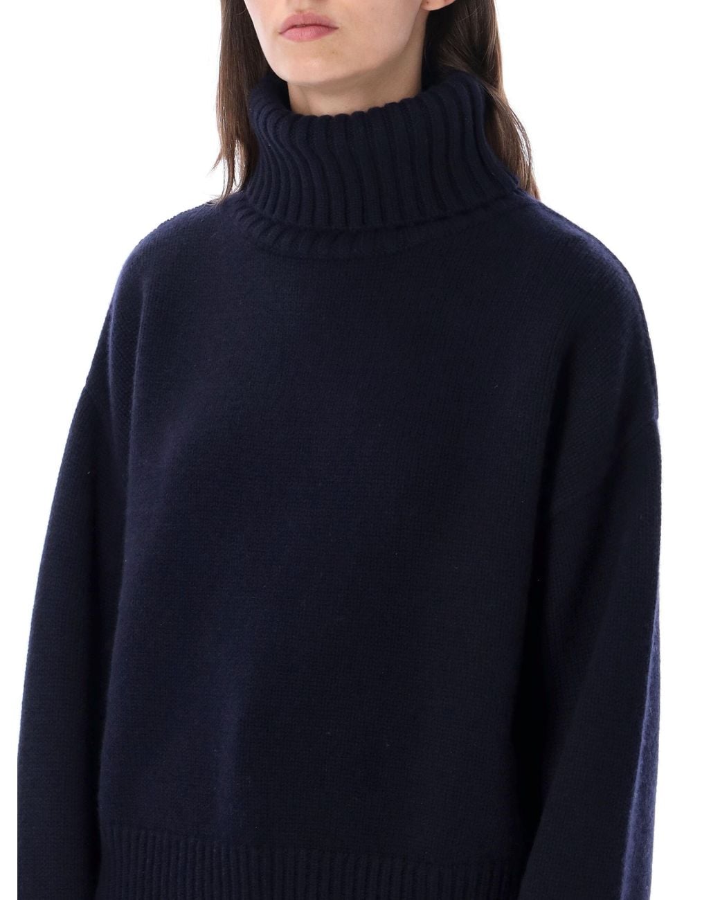 Extreme Cashmere Blue Crop Xtra High Neck