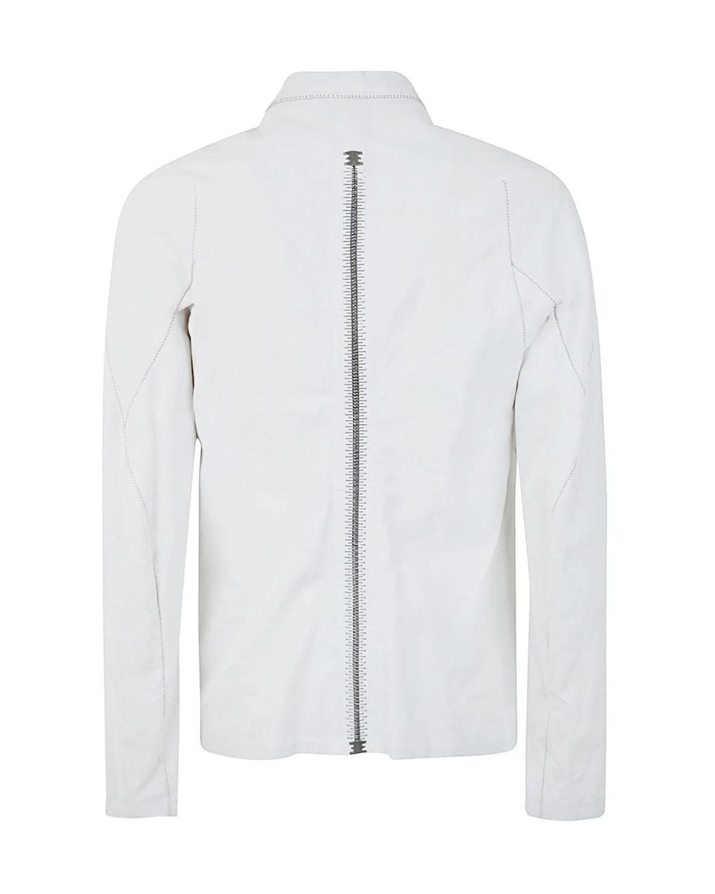 Isaac Sellam White Linen Bomber Jacket for men