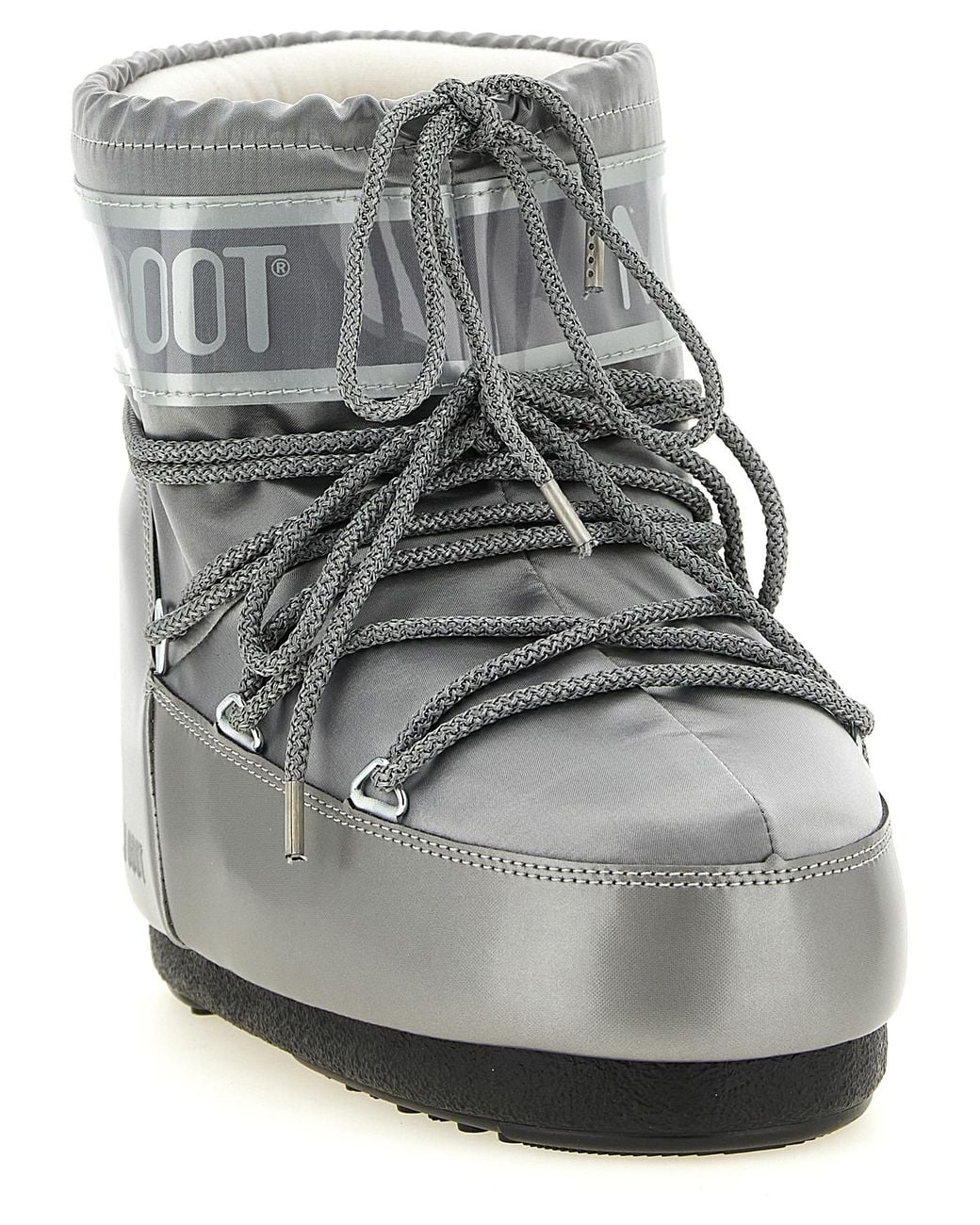 Moon Boot Gray 'Icon Low Glance' Ankle Boots