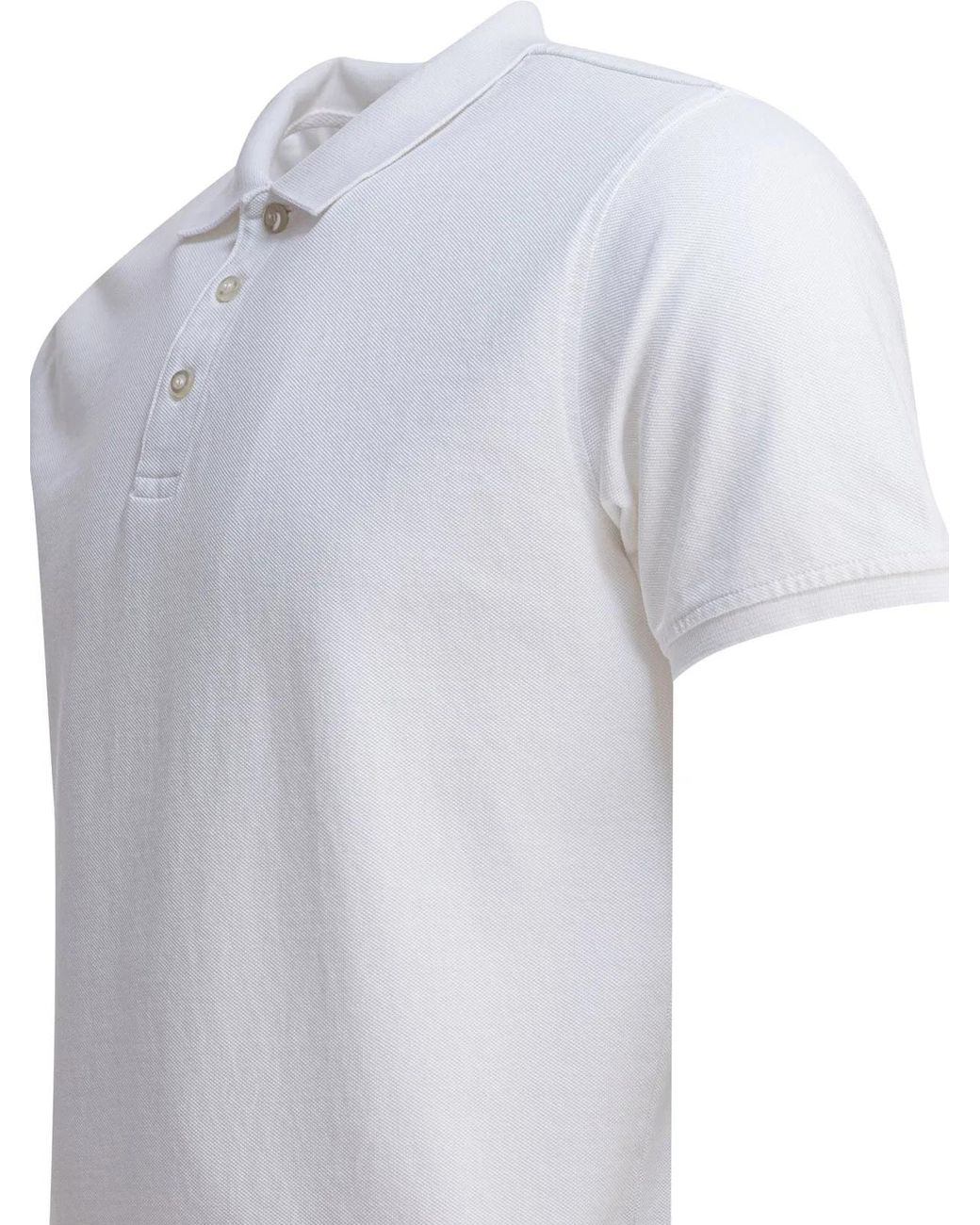 Altum White Cotton Polo Shirt for men