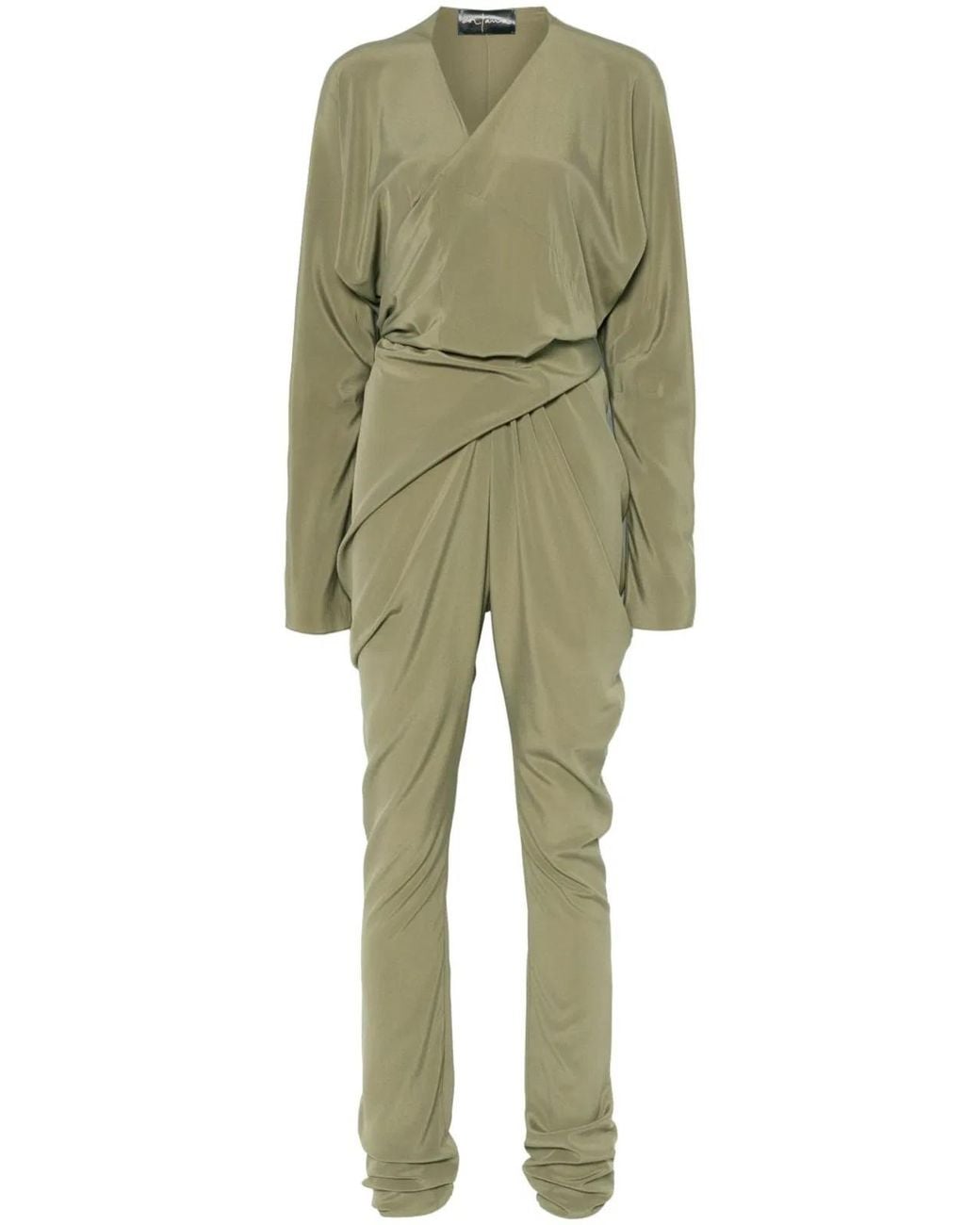 Cortana Green Serp Silk Jumpsuit