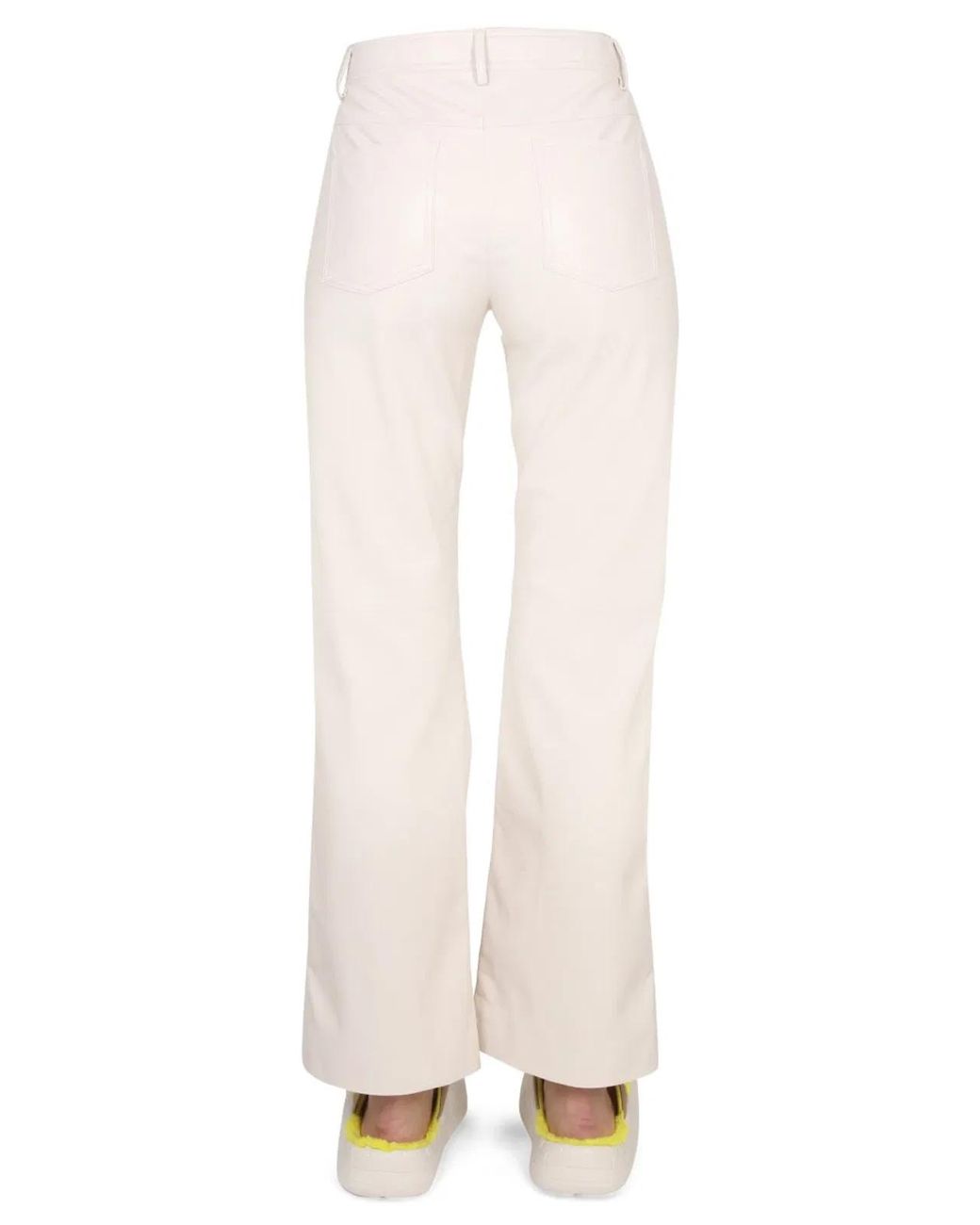 MSGM White High Waist Pants