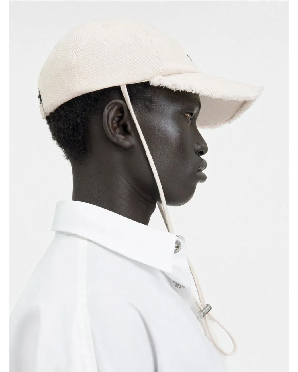 Jacquemus White Logo Baseball Cap