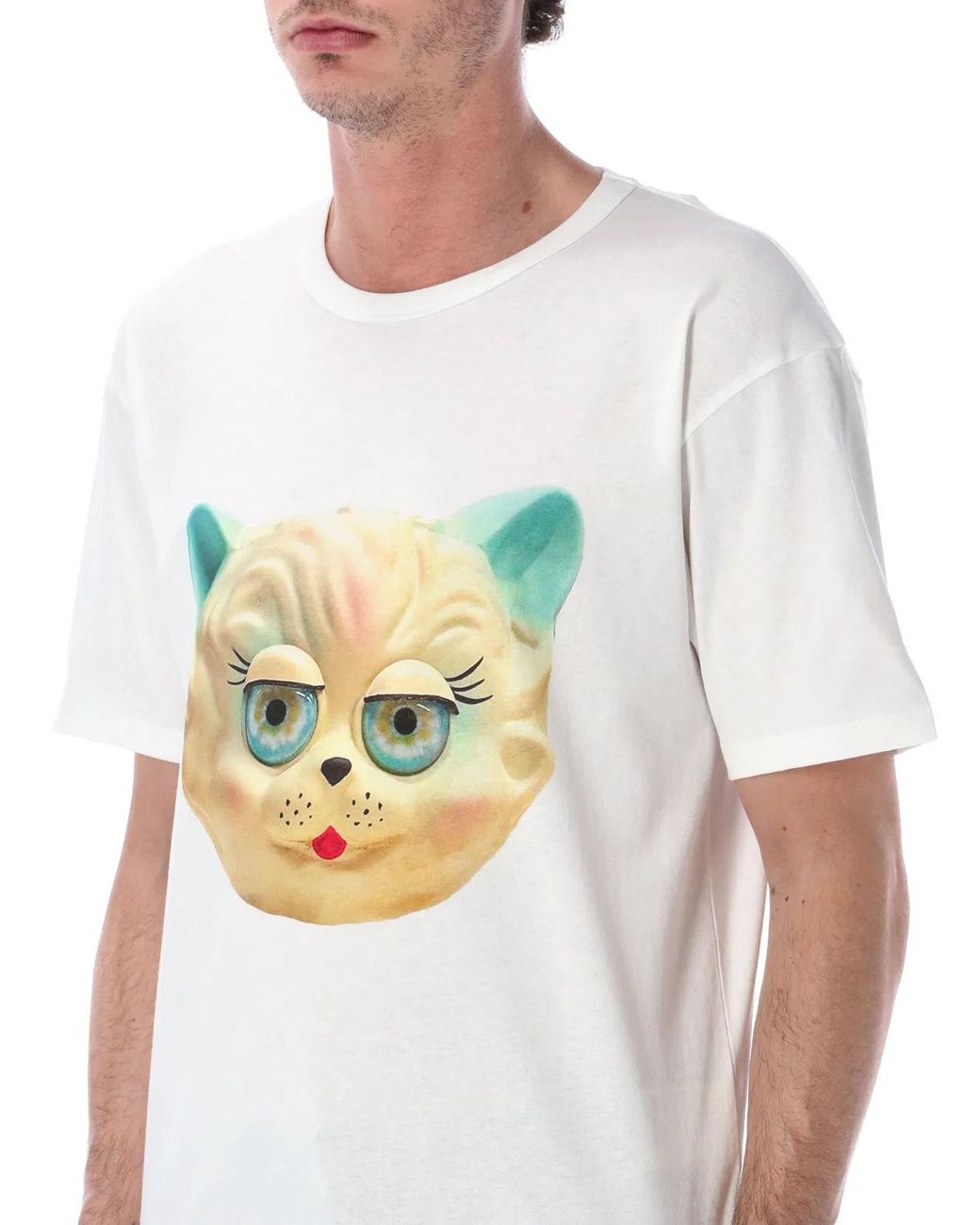 Valentino Garavani Gray T-Shirt With Le Chat De La Maison Print for men