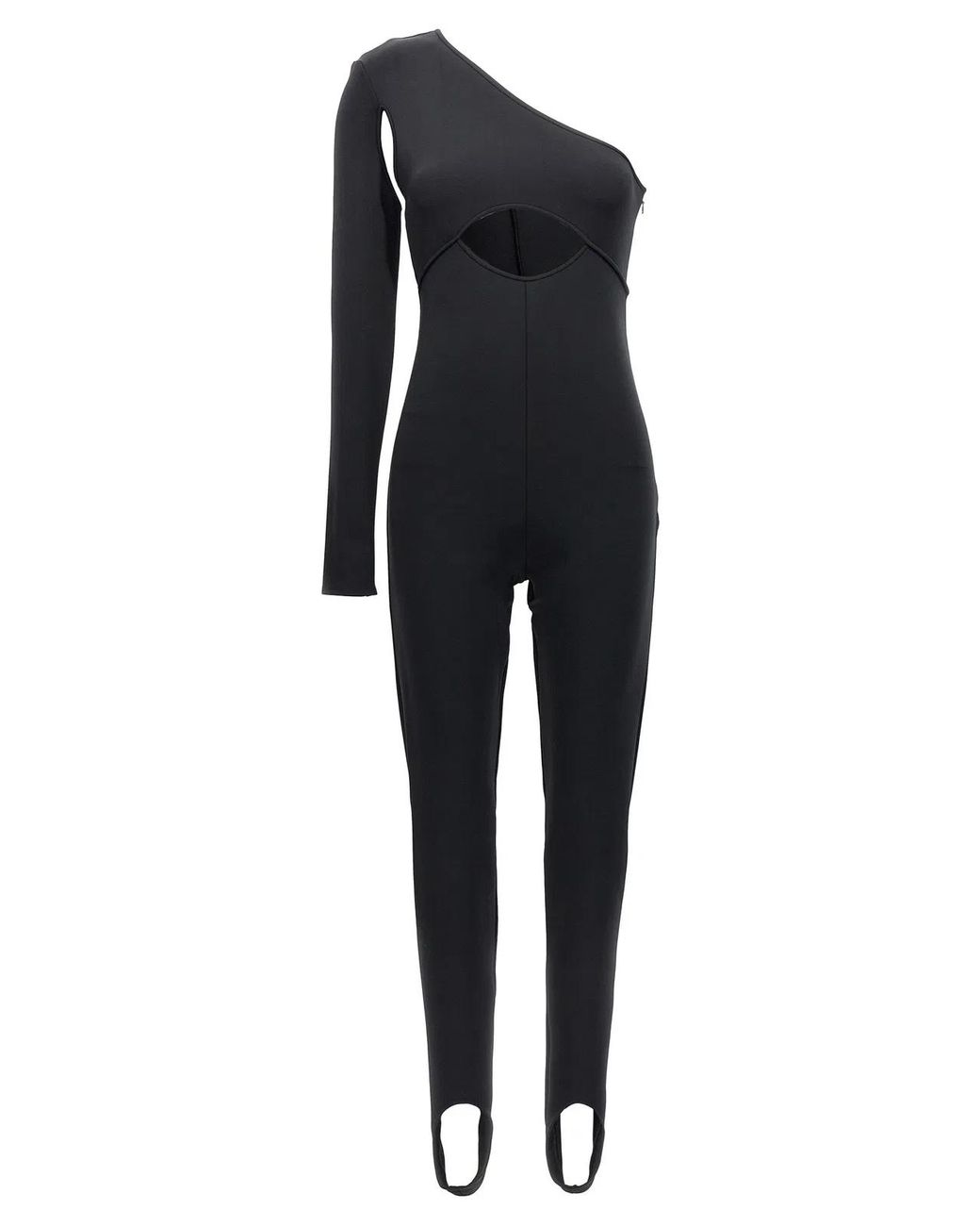 David Koma Black Scuba Cut Out One-Length Bodysuit