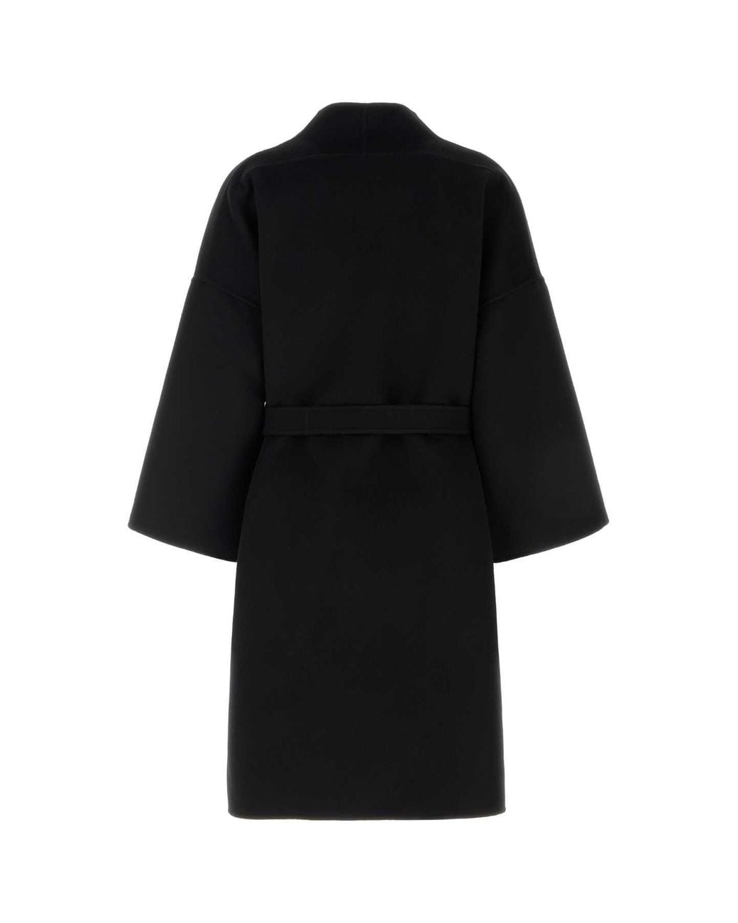 Fendi Black Coat Ff Double Wool