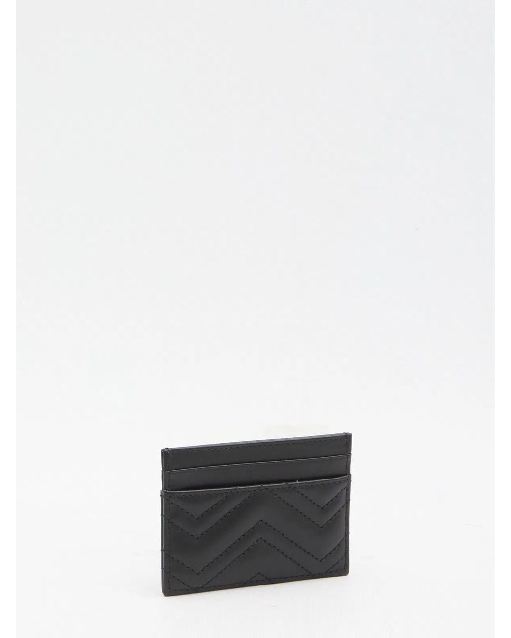 Gucci White Leather Wallet Gg Marmont