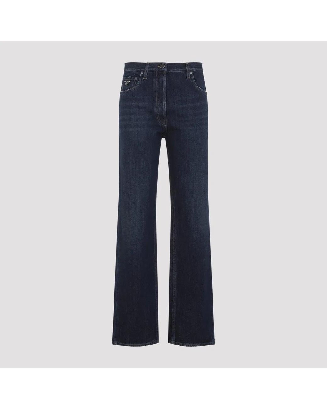 Prada Blue Cotton Jeans
