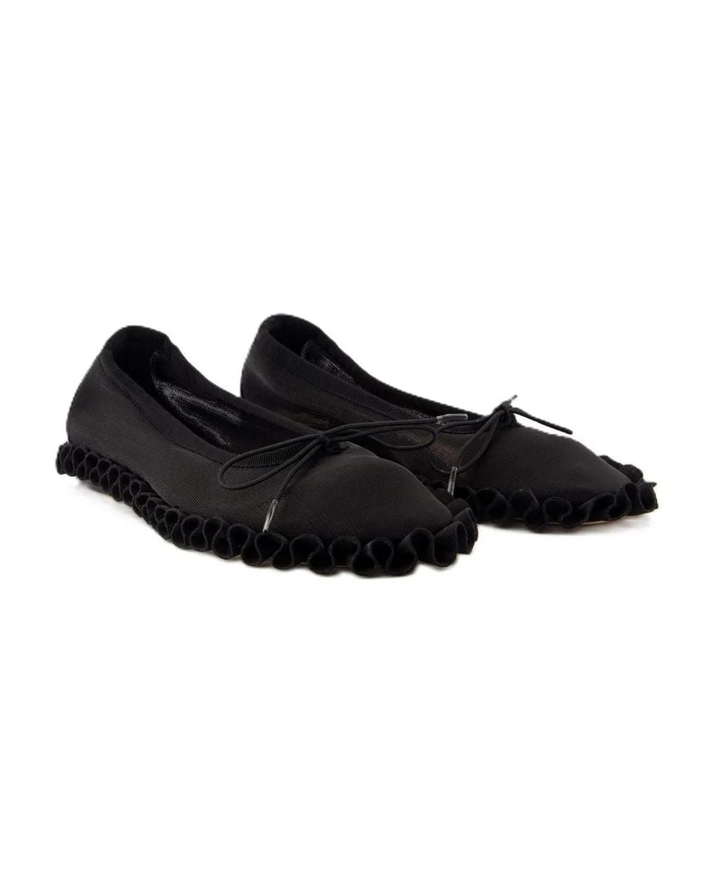 Simone Rocha Black Tutu Frill Ballerinas