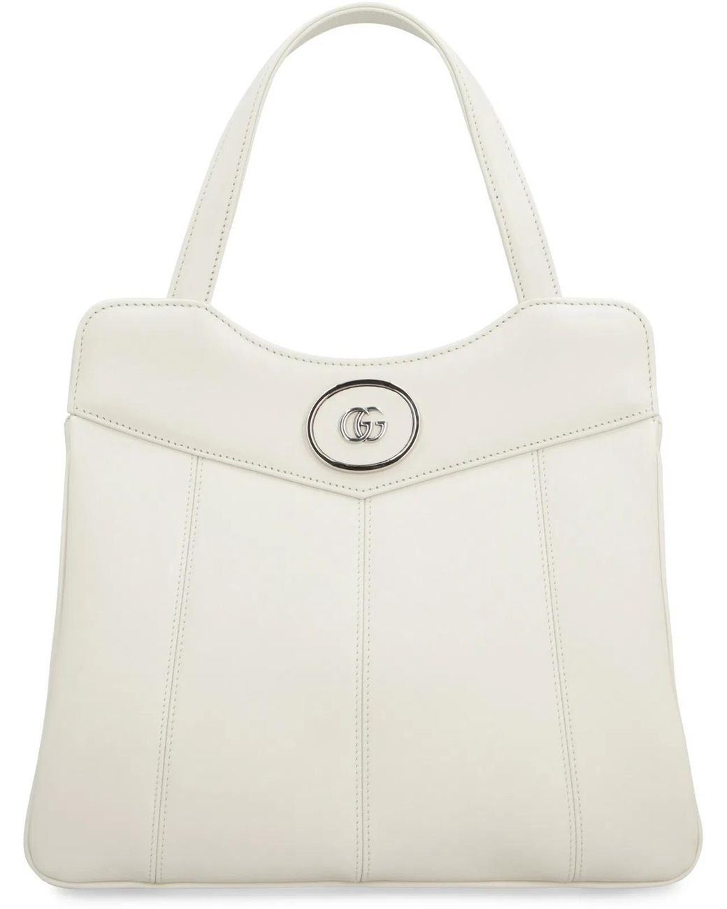 Gucci Natural Chic Quilted Calfskin Mini Tote With Chain Strap