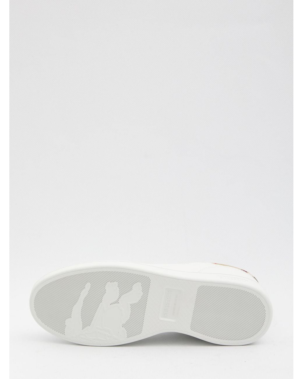 Burberry White Low-Top Sneakers for men