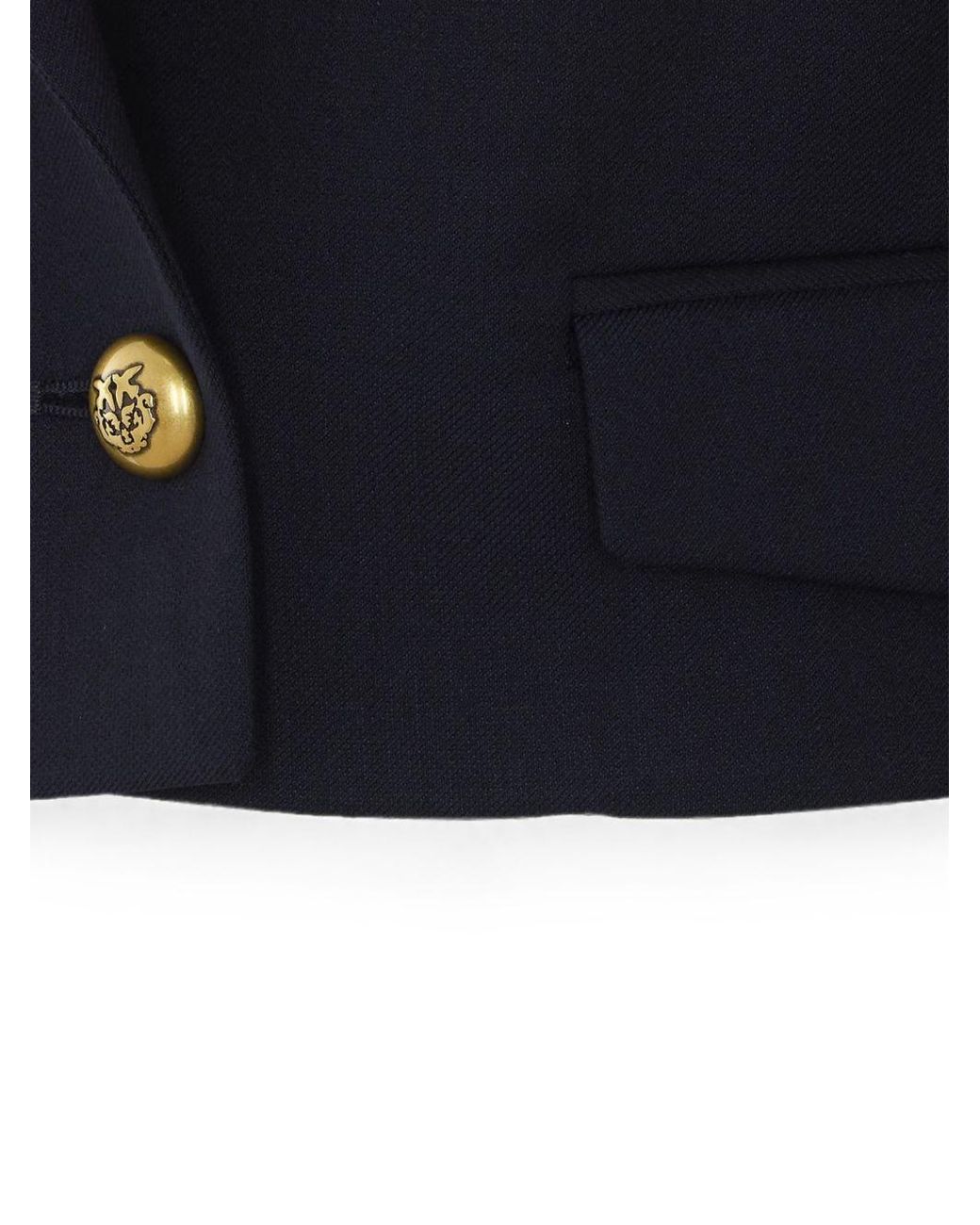 Pinko Blue Polyester Viscose Jacket