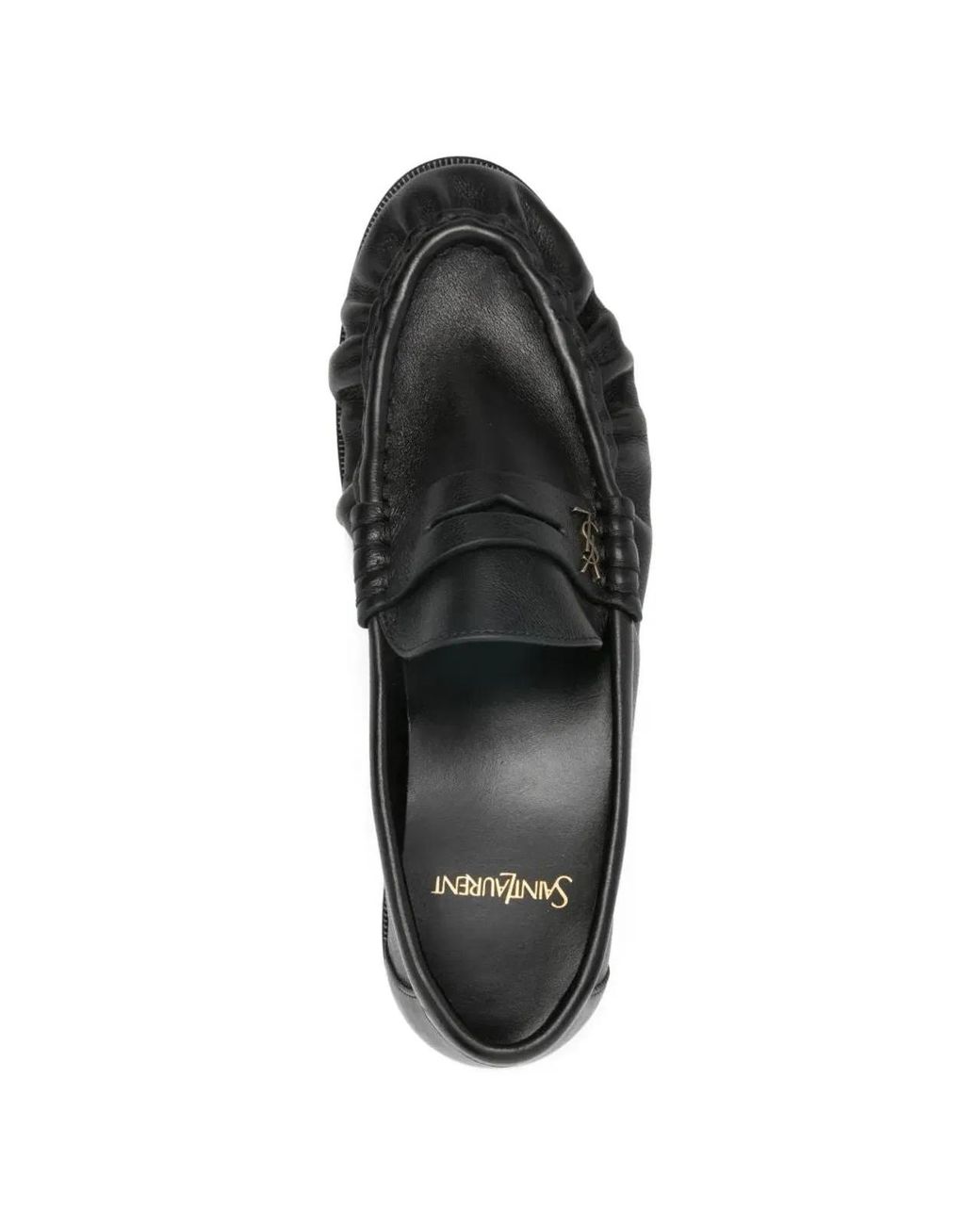 Saint Laurent Black Leather Loafers
