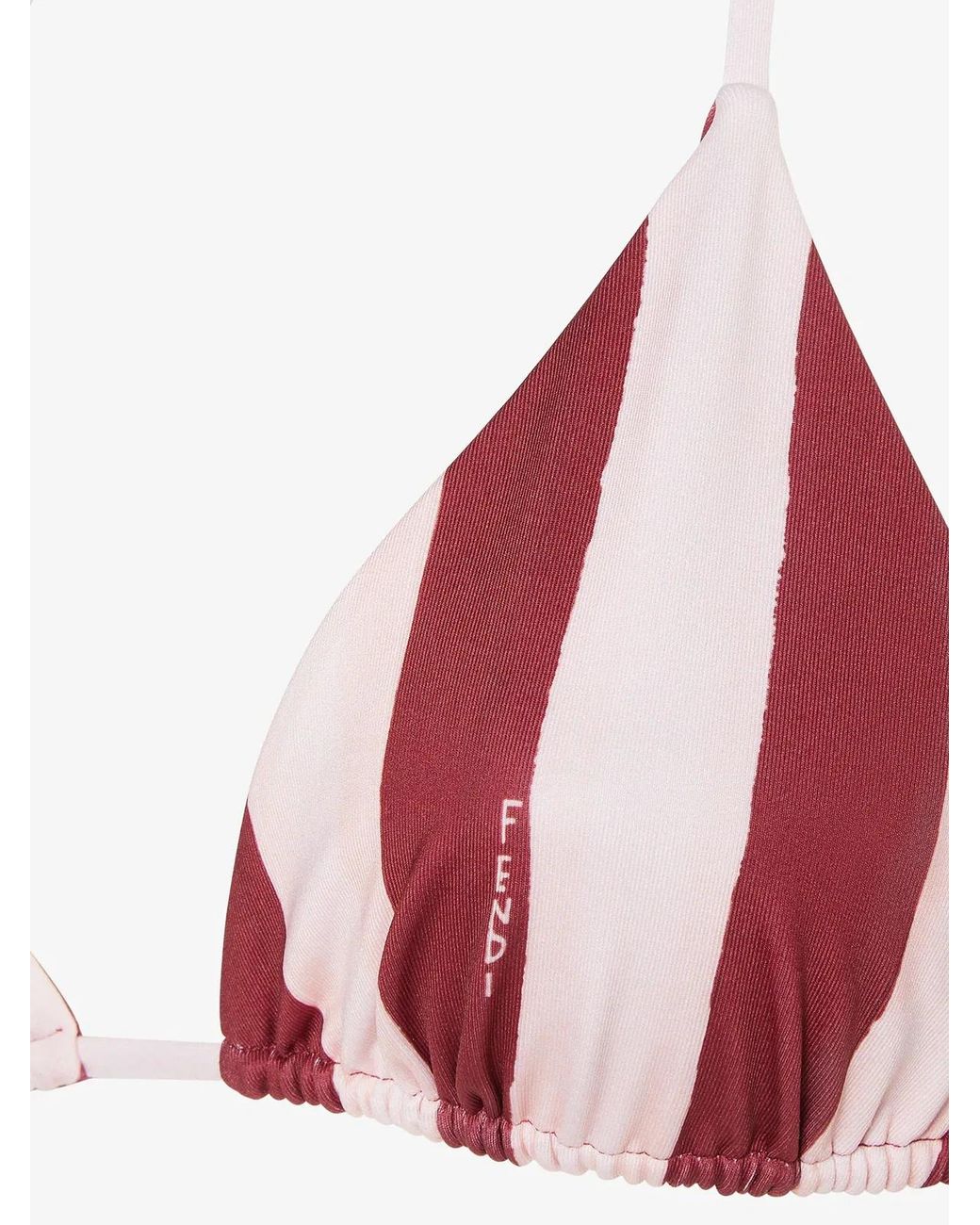 Fendi Red Reversible Triangle Bikini Top
