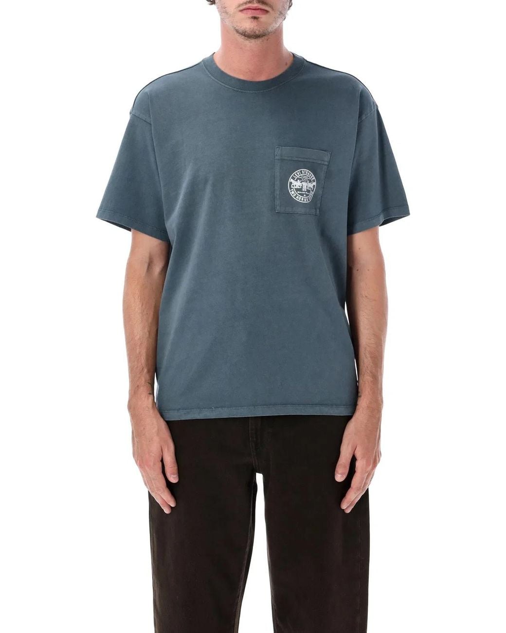 Levi's Blue Cotton T-Shirt With Print for men