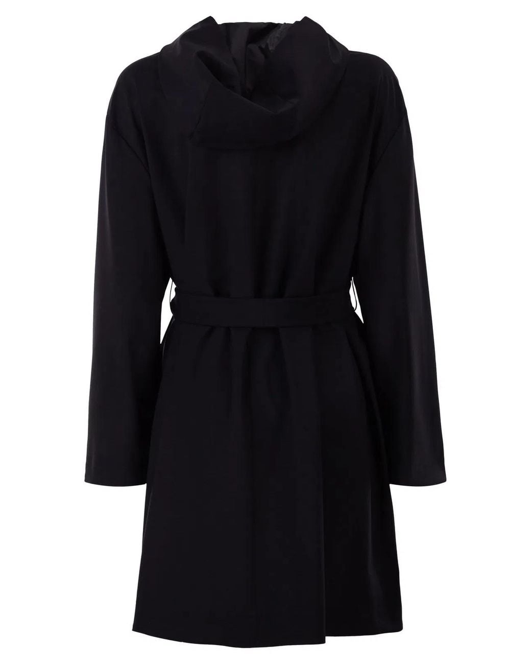 Herno Black Reversible Coat With Hood