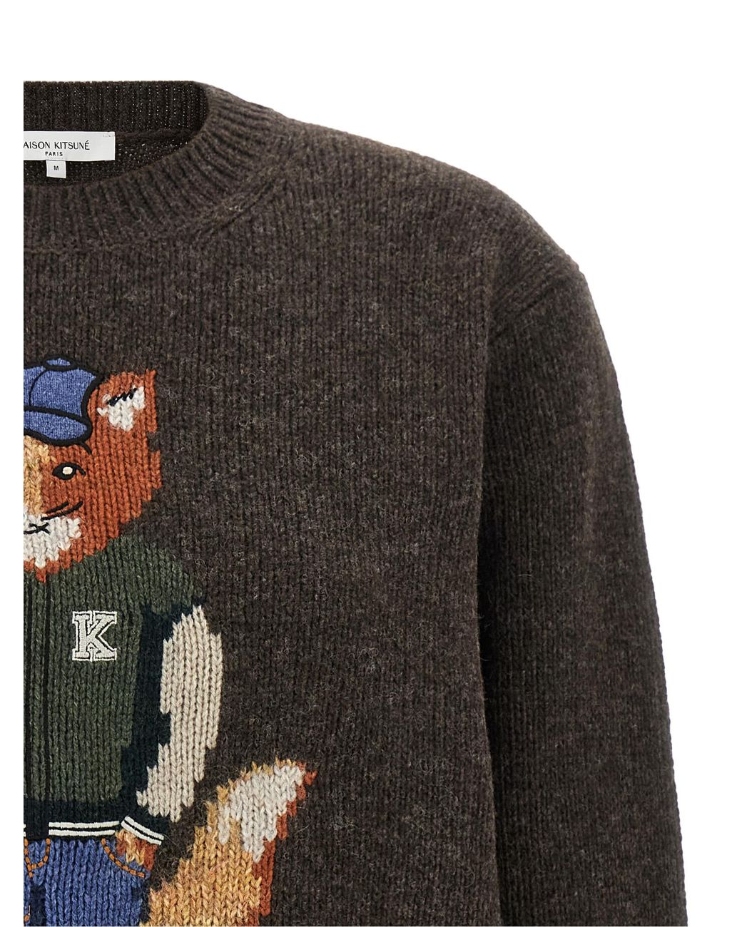 Maison Kitsuné Black 'Dressed Fox' Sweater