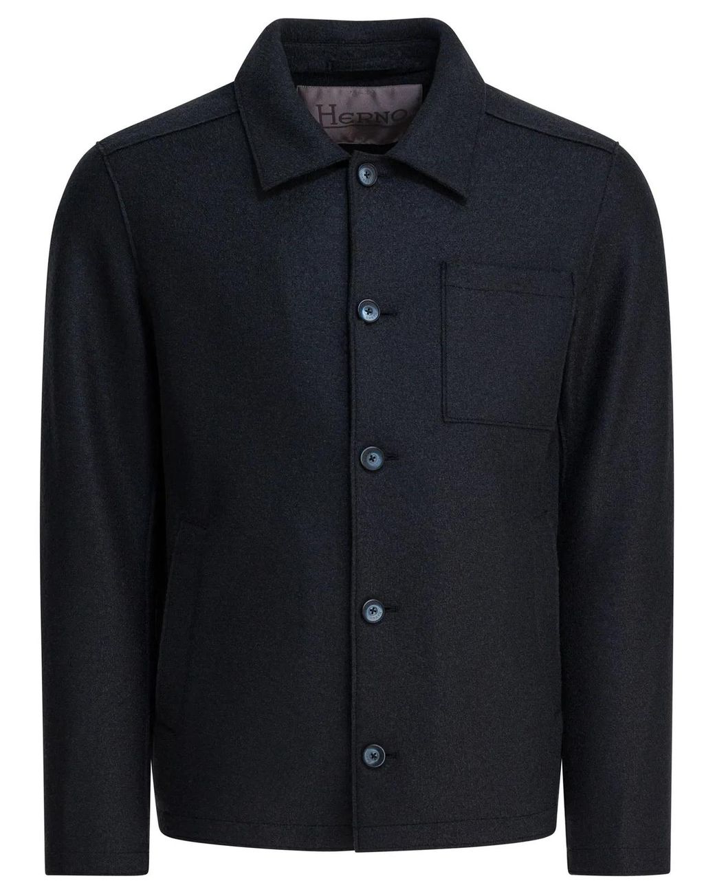 Herno Blue Virgin Wool Vest for men