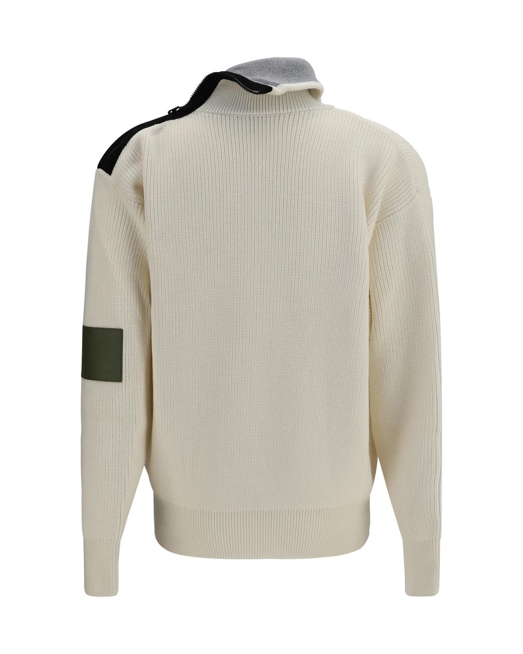 Loewe White High-Neck Wool Sweater