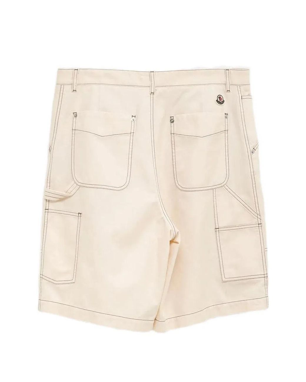 Moncler Natural Casual Mini Shorts For Summer for men