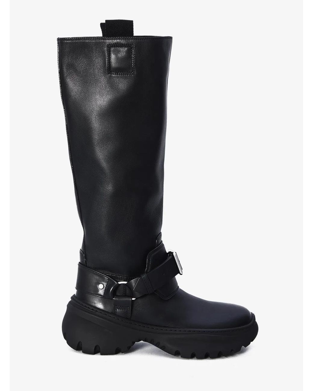 Burberry Black Leather Stomp Boots