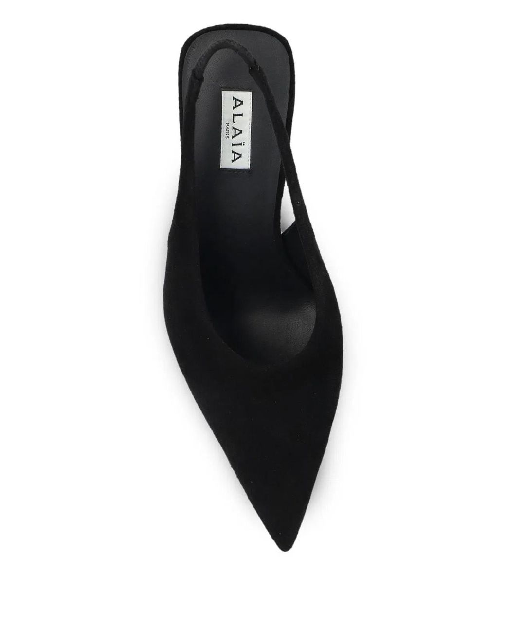 Alaïa Black Noir Leather Slingbacks 75
