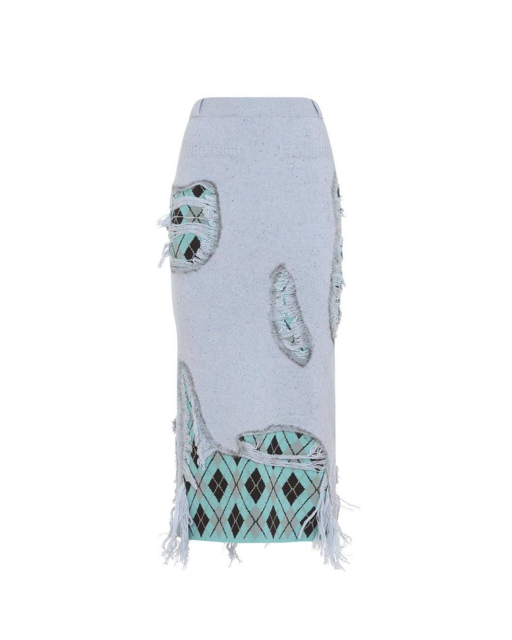 Moschino Couture Blue Midi Knit Skirt