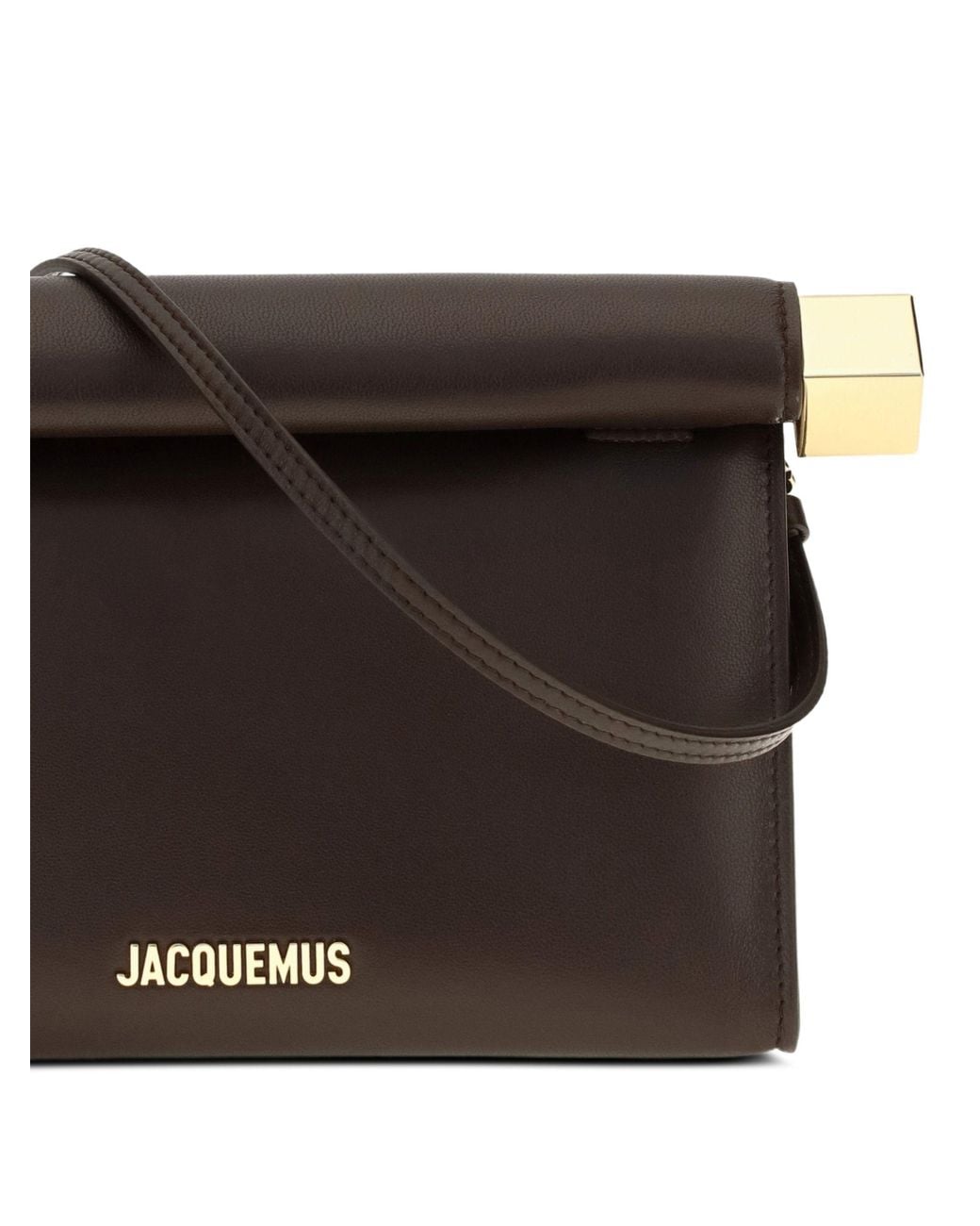 Jacquemus Brown The Rond Carré Mini Clutch Handbag