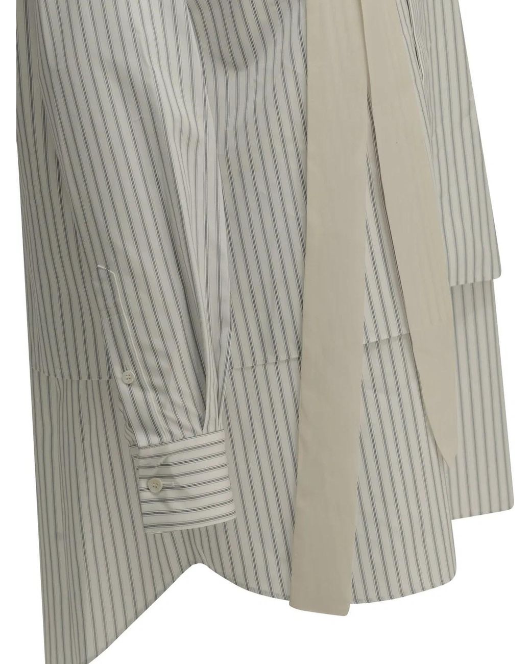 Sacai Gray Short Shirtdress