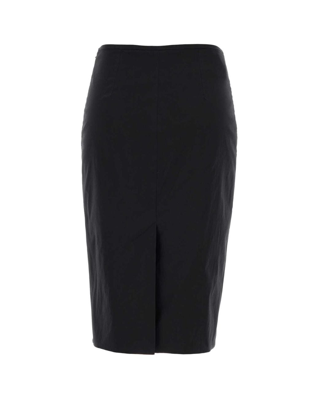 Miu Miu Black Stretch Poplin Skirt