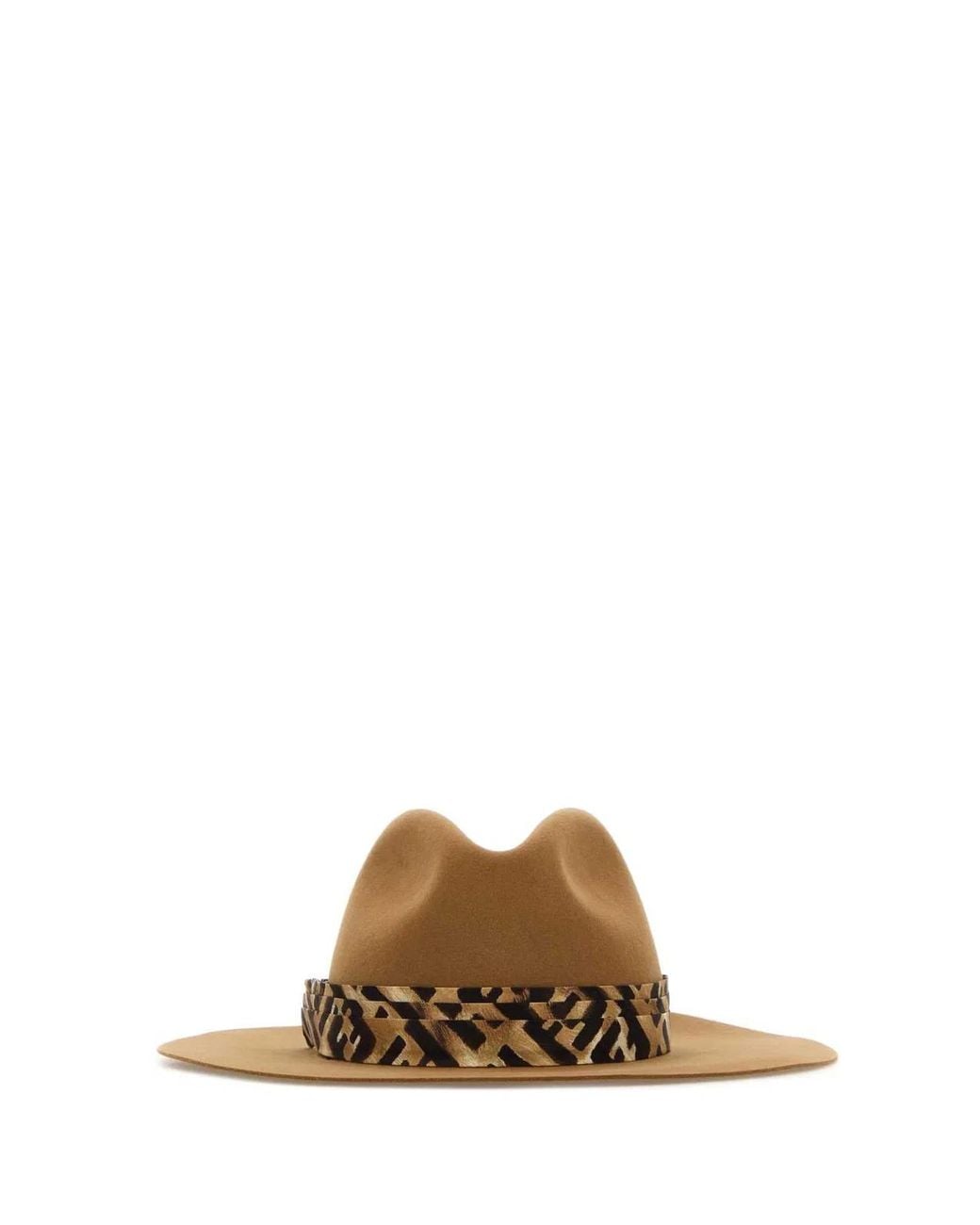 Fendi Brown Camel Felt Hat