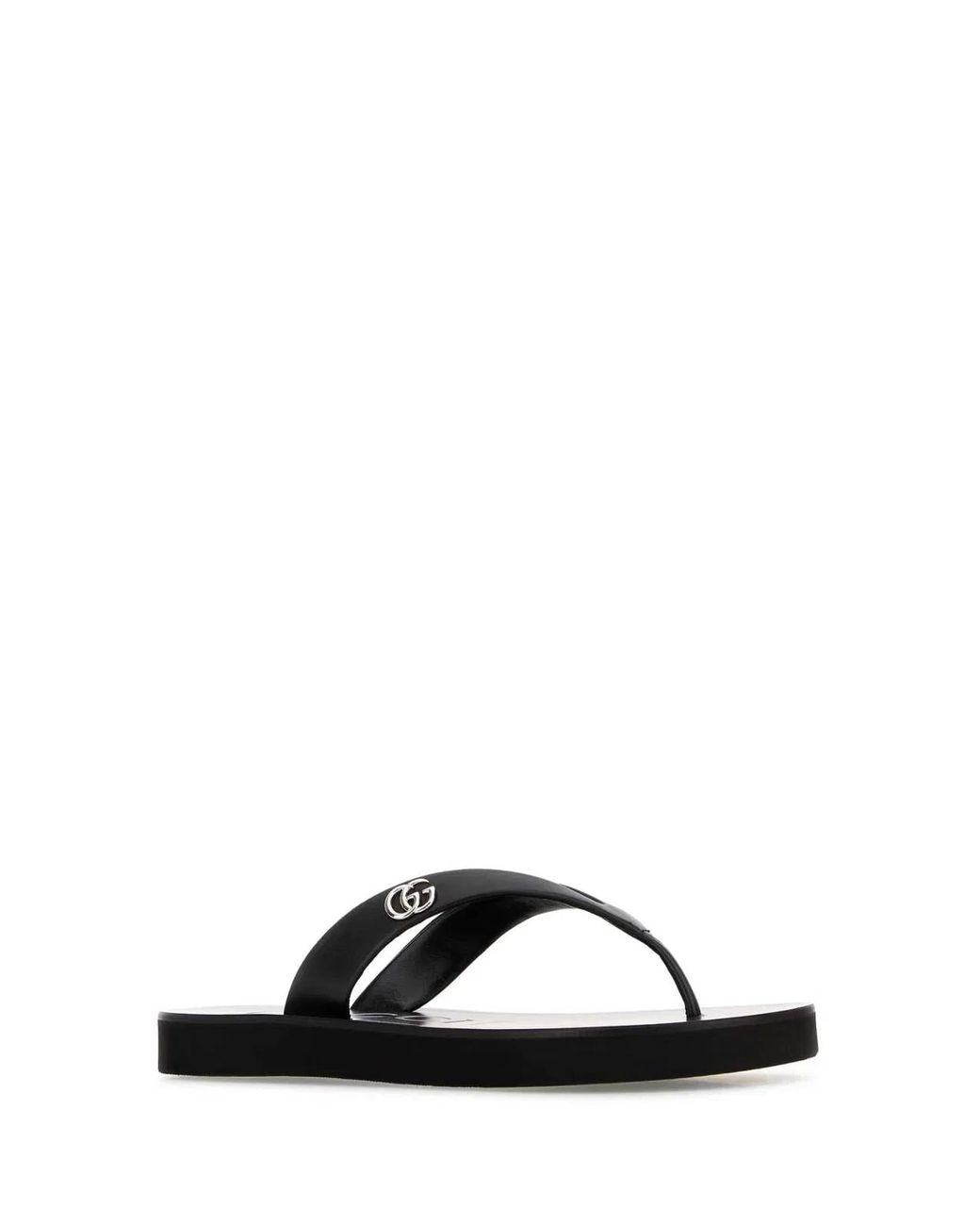 Gucci Black Flip-Flops With Double G