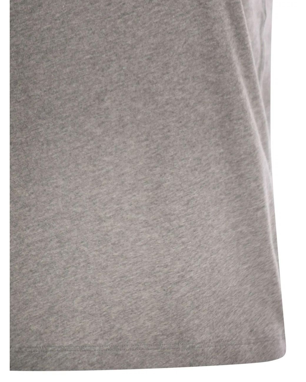 Majestic Gray Crew-Neck Short-Sleeved Cotton T-Shirt