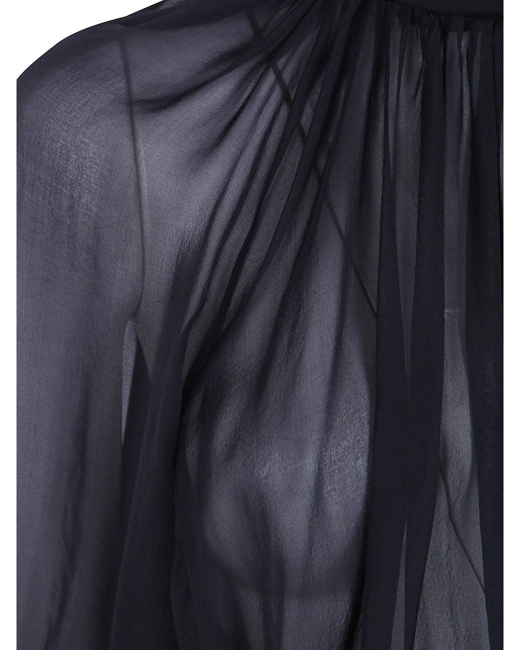 Ann Demeulemeester Blue "Celin" Balloon Top With Drawstrings