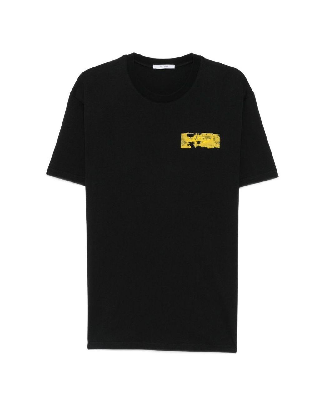 Givenchy Black Paris Paint Print T-Shirt for men