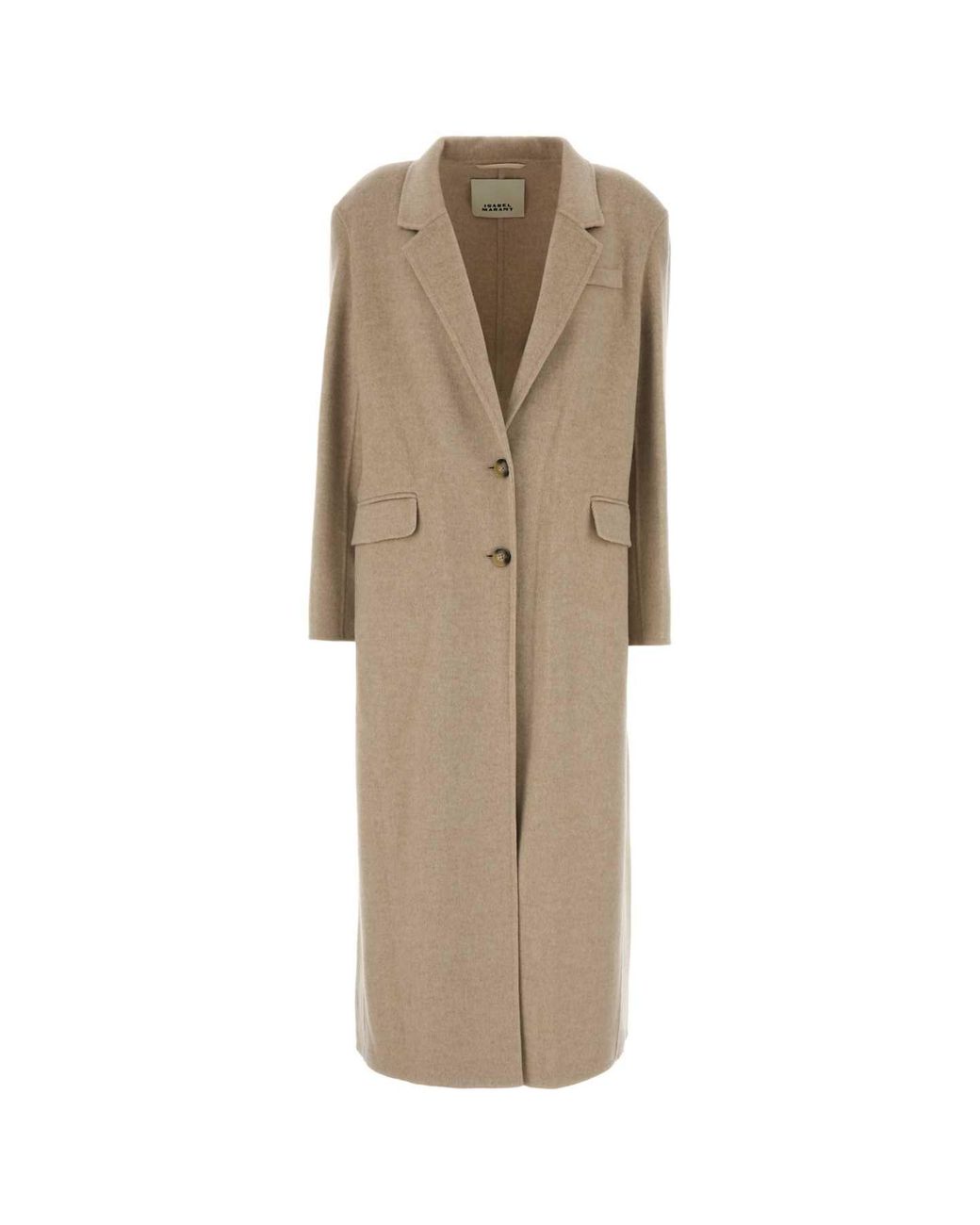 Isabel Marant Natural Sand Wool Blend Trench-Style Jacket