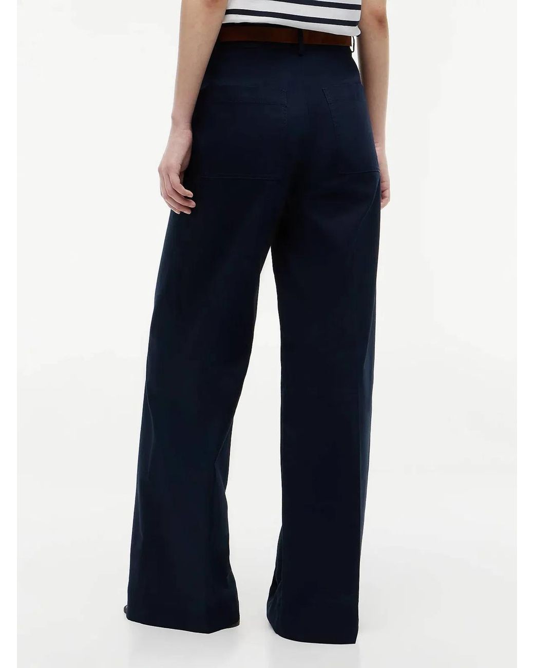 Tommy Hilfiger Blue Wide Leg Chino Pants With High Waist