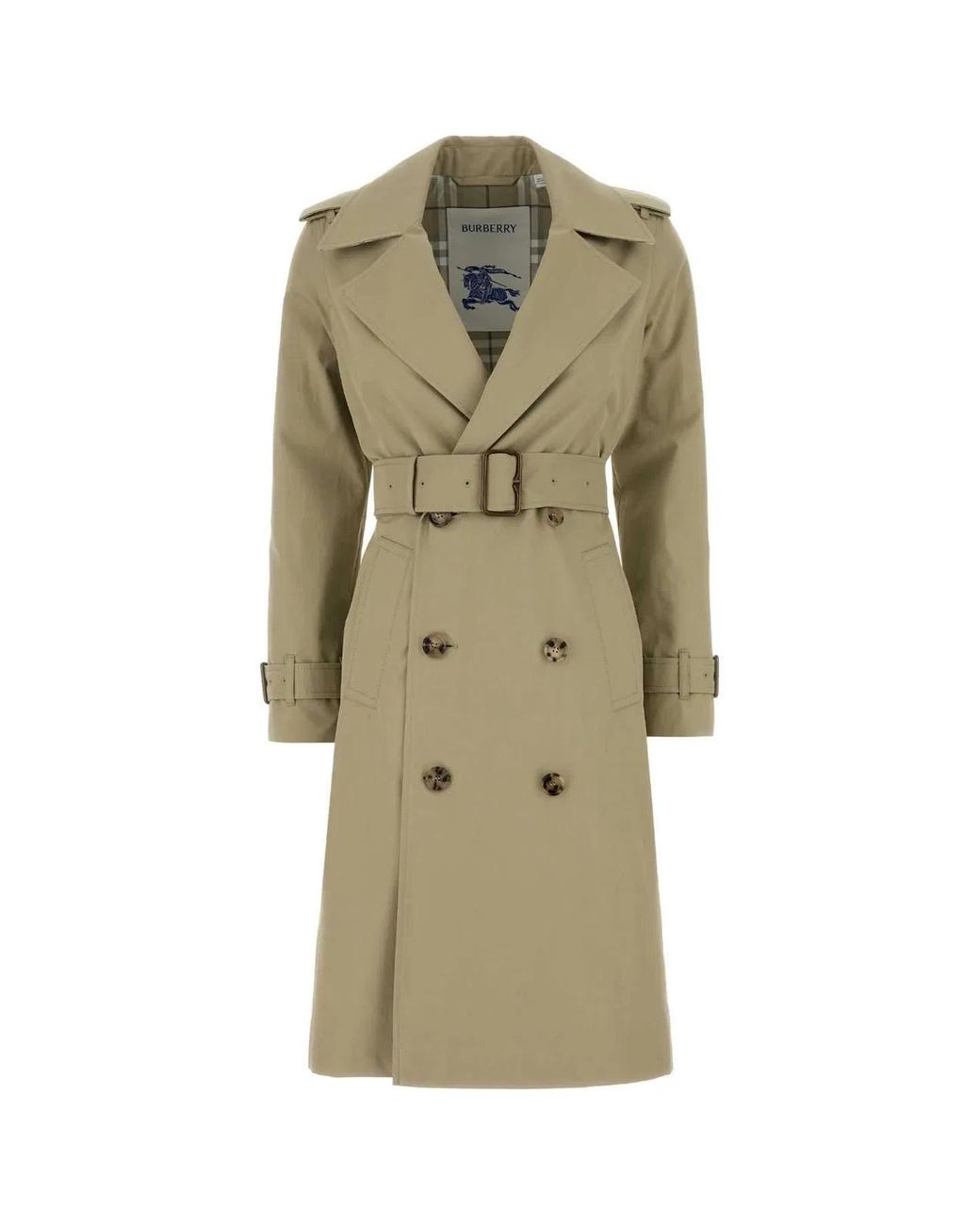 Burberry Green Sage Gabardine Trench Coat